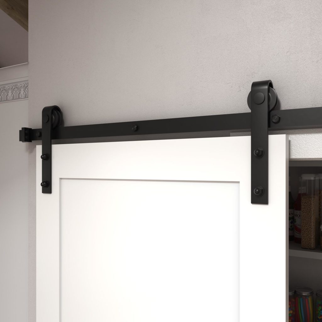 96-in. Matte Black Barn Door Hardware Kit | EightDoors