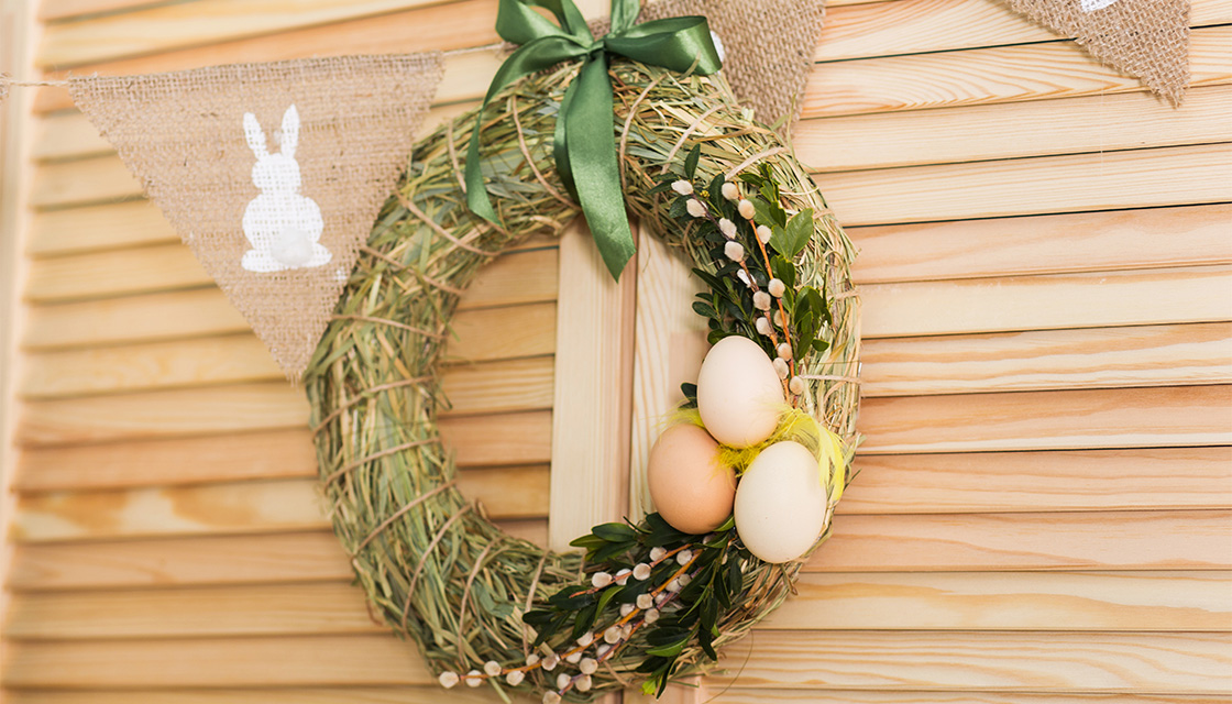 Easter door decoration